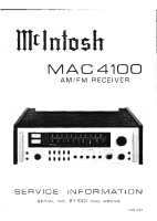 McIntosh MAC-4100 - Service manual